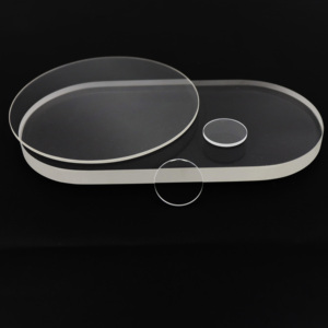 Zhqh แผ่นควอตซ์ใสทรงกลมใสมีความบริสุทธิ์สูงแผ่นแก้วซิลิก้าแบบแผ่นใส - Product Image 2