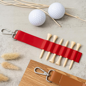 Étanche extérieur Golf <span class=keywords><strong>bois</strong></span> bambou Tee <span class=keywords><strong>taquet</strong></span> étui en cuir Portable porte-clés Tee sac de rangement pour les amateurs de golfeurs - Product Image 3