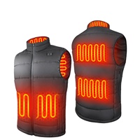 Gilet chauffant SAVIOR à double commande 7.4V/5200mAh, gilet d'hiver sans manches chaud pour l'extérieur, logo personnalisé, gilet chauffant USB pour homme