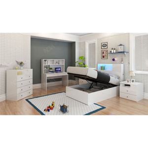 NOVA White Dormitorio Lit LED taille complète <span class=keywords><strong>Chambre</strong></span> à coucher complète Ensemble de meubles pour adultes/enfants - Product Image 1