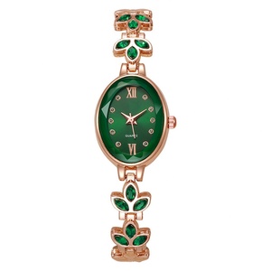 Elegante Reloj de Pulsera para Mujer con Esfera Ovalada, Reloj de Joyería con Pedrería, Reloj de Cuarzo Dorado Rosa para Dama - Product Image 2