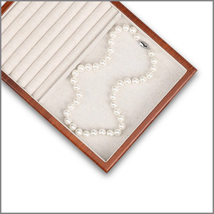 <b>Linen</b> Wood Grain Jewelry Tray Rectangle Plain Color Jewelry Display Storage Box For Rings Bracelets Earrings - Product Image 2