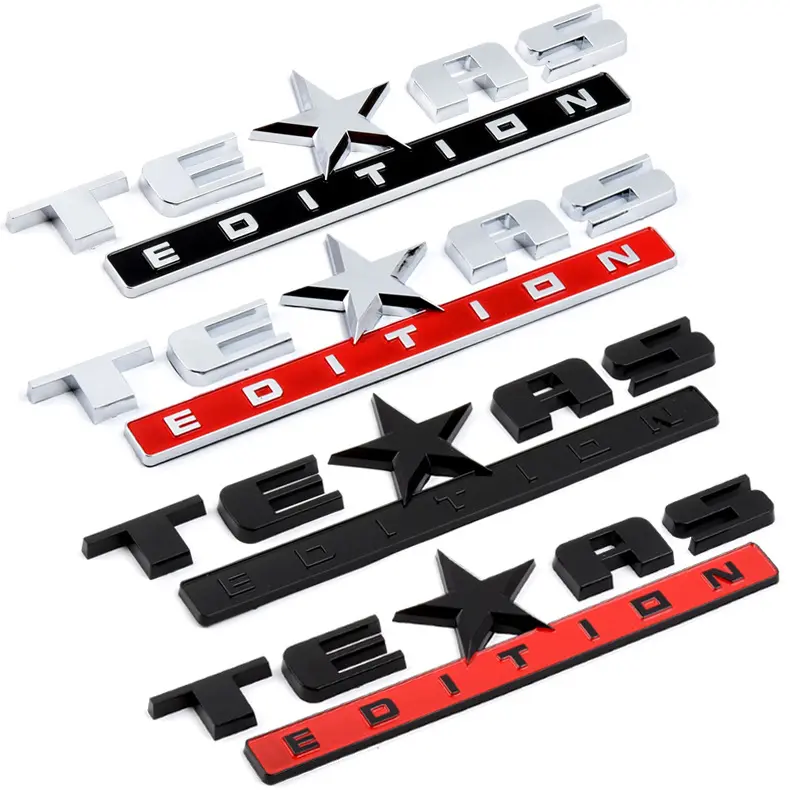 TEXAS EDITION Chrome lencana Emblem stiker Decal kembali truk Pickup Super tugas gaya mobil aksesoris eksterior modifikasi