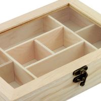 Usine de boîtes en bois, boîtes en bois personnalisées, vente en gros, boîte à thé en bois avec couvercle en verre et logo personnalisé pour cadeau
