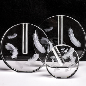 Jarrón de cristal redondo moderno <span class=keywords><strong>con</strong></span> diseño de <span class=keywords><strong>plumas</strong></span> para celebraciones de aniversario - Product Image 6