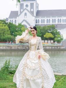 QQWZ196 Ecoparty Gotische Rococo Avondjurk Re-enactment Victoriaanse Jurk Gala-jurk & Hoed Theater Vrouwenkleding - Product Image 6