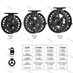 Moulinet de pêche à la mouche en aluminium moulé sous pression noir mat sur mesure pour 7/8wt pour la pêche en lac et en rivière avec option de logo personnalisé - Product Image 4
