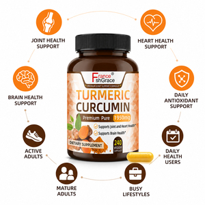 Suplemento de Cúrcuma y Curcumina Shecome de Fábrica GMP con Soporte Herbal para las Articulaciones para Adultos, Cápsulas de Cúrcuma y Curcumina - Product Image 4