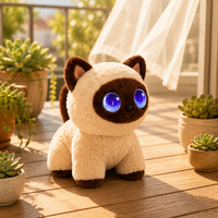 Répète ce que vous dites, approuvé EN71, 20 cm, fourrure réaliste pour tout-petits, peluche AI pour soulager l'anxiété des animaux de compagnie, apprentissage des langues