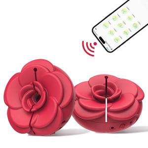 App Controle Volwassen Speelgoed Rozenbloem Xxx Volwassen Seksspeeltjes Discrete Tepelringen Trillingen Tepelklemmen Vibrators Voor Vrouwen - Product Image 2