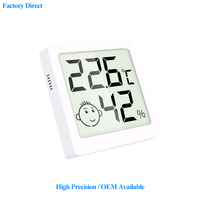 Mini thermomètre hygromètre numérique LCD en plastique, mesure de la température et de l'humidité intérieure, attraction magnétique pour reptiles, animaux de compagnie, usage domestique