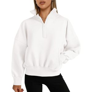 Sudaderas Personalizadas de Moda para Mujer 2024, Sudaderas de Media Cremallera con Capucha y Bolsillo, Ropa de Otoño e Invierno - Product Image 1