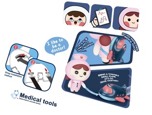 Itl Medical finte Play <span class=keywords><strong>Set</strong></span> per bambini, valigia di plastica per aeroplani e giocattoli medici, gioca a casa per ragazzi e ragazze, divertimento per bambini in età prescolare - Product Image 2