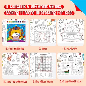 Póster <span class=keywords><strong>de</strong></span> Colorear <span class=keywords><strong>de</strong></span> <span class=keywords><strong>Cumpleaños</strong></span> con Logotipo Personalizado, Papel Offset, Película Educativa Laminada, Papel <span class=keywords><strong>de</strong></span> Actividades Grande, Pintura y Dibujo DIY para Niños - Product Image 6