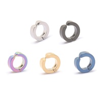 Ensemble de boucles d'oreilles clipsables en acier inoxydable sans perçage, fausses créoles et manchettes d'oreille pour hommes et femmes, bijoux de piercing de cartilage