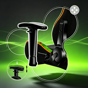 <span class=keywords><strong>Junior</strong></span> Gaming-Stuhl mit Blockmuster, verstellbar, für Kinder, Gaming-Schreibtischstuhl mit 2D-Armlehnen, Teenager-Gaming-Sitz, geräuscharme Rollen - Product Image 6