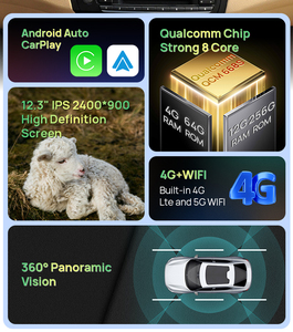 <span class=keywords><strong>Autoradio</strong></span> Android 14 da 12,3 Pollici con Qualcomm 668S <span class=keywords><strong>per</strong></span> BMW X5 X6 E70 E71 CIC 2010-2013, Lettore Multimediale con Carplay, Video, DSP, GPS e Stereo - Product Image 2