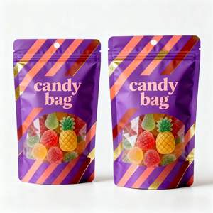 Custom Child-Resistant <b>Zip</b> Top Stand Up <b>Pouches</b> Opaque Design for Edibles Gummies Supplements - Product Image 1