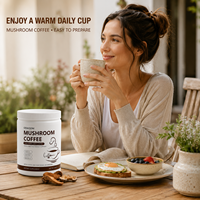 Mélange de champignons fonctionnels en pot de 300g, marque distributeur, 10g par portion, supplément de café aux champignons pour le bien-être quotidien