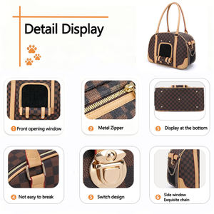 กระเป๋าใส่แมวแบบสะพายข้างเดียว ดีไซน์ทันสมัย ระบายอากาศได้ดี ผลิตจาก PU เหมาะสำหรับพาเพื่อนเหมียวของคุณไปเที่ยว ขายตรงจากโรงงาน - Product Image 2