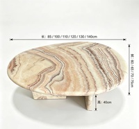 Table basse de luxe en pierre rose Picasso, style italien minimaliste, table centrale en marbre irrégulier pour salon et maison