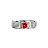 Bague pour homme en moissanite de couleur D, ciel étoilé, argent pur plaqué platine, moissanite d'un carat, fabriquée par MUSHAN Jewelry Factory