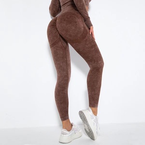 Pantalones de <span class=keywords><strong>yoga</strong></span> <span class=keywords><strong>para</strong></span> <span class=keywords><strong>mujer</strong></span> de cintura alta elástica sin costuras, con efecto tie-dye y bloques de color, realce de glúteos, largos, <span class=keywords><strong>para</strong></span> entrenamiento, en stock - Product Image 2