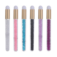 Kuas Makeup FENGFLY yang Dapat Digunakan Kembali, Berwarna-warni, dengan Gagang Berlian dan Bulu Sintetis untuk Wanita, Kualitas Tinggi, OEM/ODM Label Pribadi