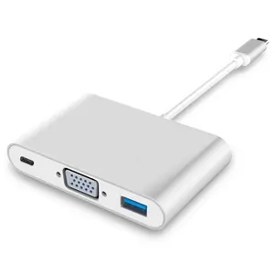 Vnew多機能高品質1.5A5 Gbps 3 in 1 Type-C to VGA PD3.0USB3.0HUBアダプターケーブルリバーシブルコネクター