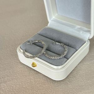 Dylam Fashion Exclusive Design <b>Fine</b> Rhodium Plated S925 Silver Baguette 5A Cubic Zirconia C Shape <b>Stud</b> <b>Earrings</b> for Women - Product Image 6