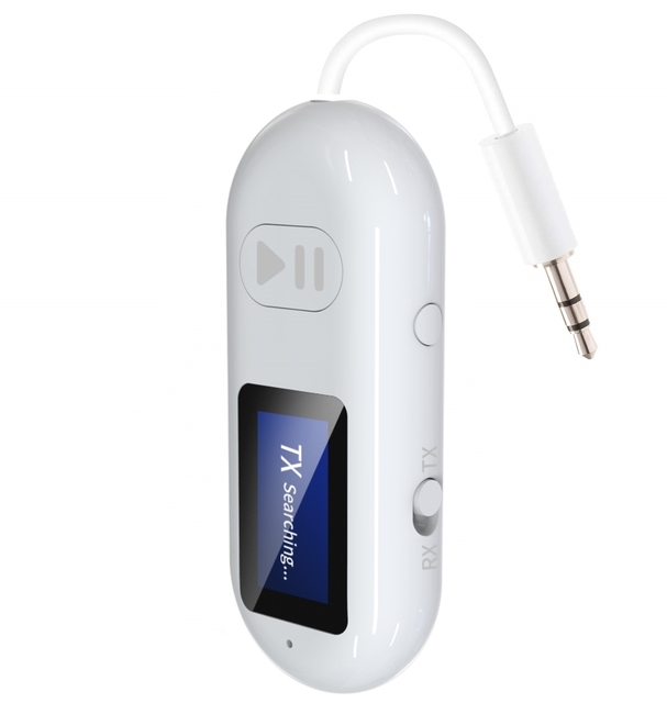 AUX 3.5mm Air Fly Pro Blue-tooth Wireless Audio Transmitter Receiver for up to 2 Air Pods Wireless Headphones TVs iPad Tablets
