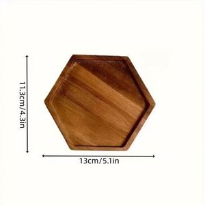 Ensemble de plateaux de service modernes de luxe en bois naturel écologique gravés pour hôtels, fêtes, fruits, collations, desserts, présentation alimentaire - Product Image 5