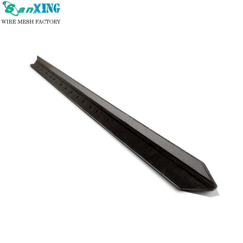 Poste en forma de Y recubierto de PVC negro