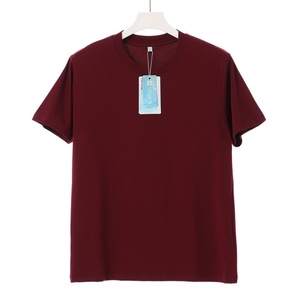 <span class=keywords><strong>T</strong></span>-shirts d'é<span class=keywords><strong>t</strong></span>é pour hommes avec logo personnalisé, en Sorona, à manches courtes, couleur unie, col rond, basiques, simples, 230 GSM - Product Image 5