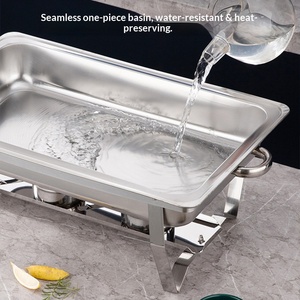 Juego de Buffet con Calentador de Alimentos de Acero Inoxidable, Soporte Completo para Catering y Fiestas - Product Image 4