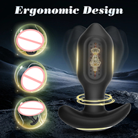 NOUVEAU 360 °   Jouets sexuels anaux en silicone avec 9 modes de rotation et de vibration pour femmes et hommes
