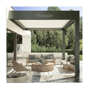 Guangdong pergola acero inoxidable motorisé patio couverture réglable toit aveugle <span class=keywords><strong>louvre</strong></span> pergola salle pour mariage - Product Image 2