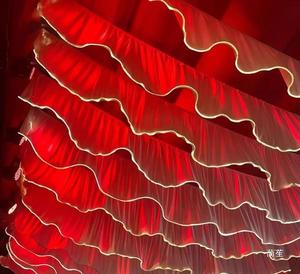 Rideau décoratif de fête de <span class=keywords><strong>mariage</strong></span> en forme de S suspendu décoration de plafond draperie avec accessoires de bandes de LED - Product Image 3