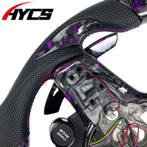 <span class=keywords><strong>Volante</strong></span> de Fibra de Carbono Forjado LED Personalizado para Volkswagen vw Serie GTI/Serie Golf 7R <span class=keywords><strong>Mk7</strong></span> <span class=keywords><strong>Mk7</strong></span>.5 <span class=keywords><strong>GLI</strong></span> con Botón de Arranque R8 - Product Image 3