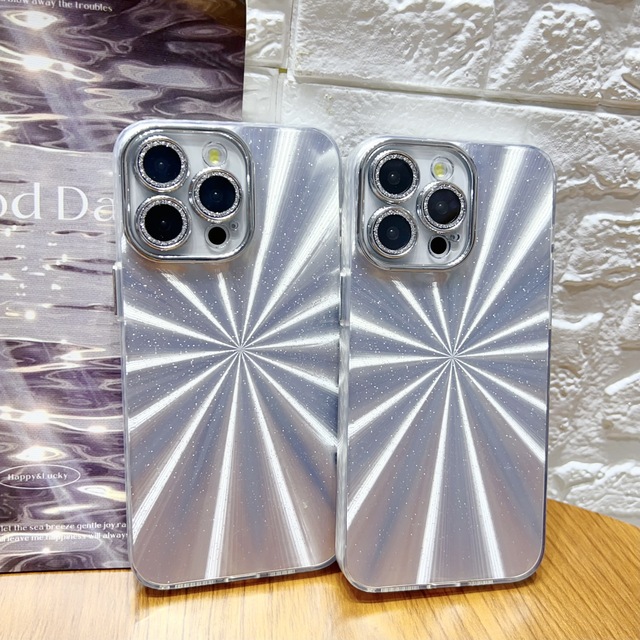 Aurora Fine Flash IMD Laser PC Mobile Phone Case for 15ProMax 15PRO IP15 Large Hole High Sense Shockproof Ins Style