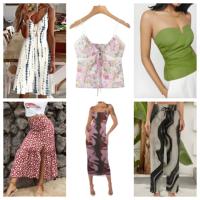 Inventario de Ropa al por Mayor, Ropa de Mujer, Tops Casuales a la Moda a Bajo Precio, Trajes de Baño, Vestidos, Shorts, Surtido Aleatorio