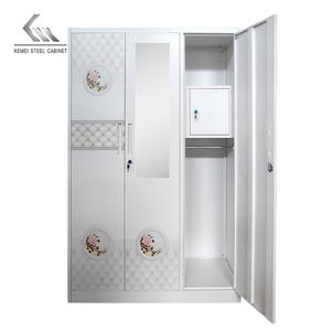 Armoire à 3 portes battantes, rangement de vêtements, casier en acier, armoire en fer, armoire métallique, <span class=keywords><strong>placard</strong></span> de chambre - Product Image 5