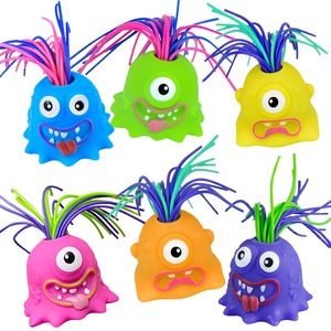 Jouet monstre à cheveux extensibles en TPE, résistant, anti-stress, pour enfants, jouet unisexe - Product Image 4