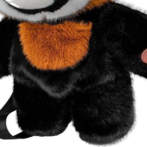 Mochila de peluche supersuave con correas ajustables para cumpleaños, diseño de mapache personalizado, relleno de algodón PP - Product Image 2