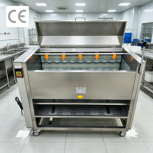 Máquina Comercial Automática Eléctrica Industrial para Limpieza, Pelado y Corte de Yuca, Cebolla y Patata, con Función de Pelador de Piel - Product Image 2
