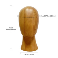 Support de tête de mannequin vintage en bois massif de haute qualité pour présentoir de bijoux et chapeaux, idéal pour la boutique et la décoration antique