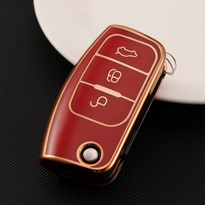 Housse de protection pour clé de voiture en TPU pour <span class=keywords><strong>Ford</strong></span> Fiesta Focus 2 C-Max Ecosport S-Max Fusion Mondeo Accessoires essentiels pour clés de voiture - Product Image 3