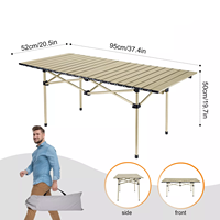 Mobilier d'extérieur Table de camping pliante et portable en aluminium pliable Table de pique-nique et de camping pliable pour barbecue Table de camping pliable pour œufs
