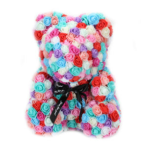 AYOYO 2026, Oso de Peluche de Espuma de 40 cm, Regalo de San Valentín para Novia, Flor de Arcoíris de Espuma, Oso de Peluche de Rosas - Product Image 2