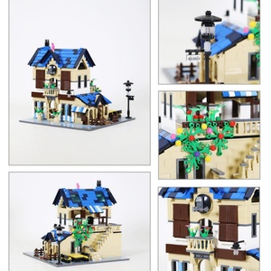 Bloques de Construcción de Estilo Rústico Francés, Juguete Creativo de Construcción, Kit de Modelo para Niños y Adultos, Juguete Educativo de Bricolaje, Venta al Por Mayor OEM - Product Image 3